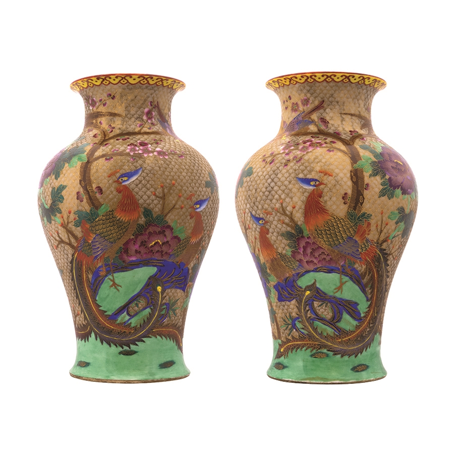 Modern Multicolored Jugs with Phoenix and Peony Patterns - CIMB-CAP-2203-010 & 011 #001